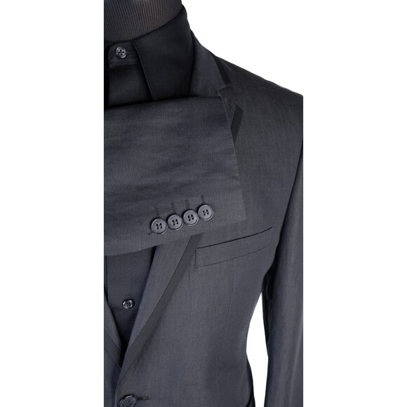 ENGLISH LAUNDRY Gray Tuxedo Sport Coat Suit Jacket Cotton Blend Sz 40L 1-Button - Picture 6 of 13